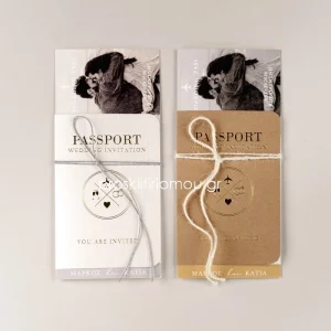 Προσκλητήριο γάμου διαβατήριο