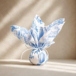 Μπομπονιέρα Βάπτισης γαλάζια ζωάκια Blue Toile