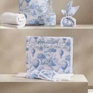 Βιβλίο ευχών με γαλάζια ζωάκια Blue Toile