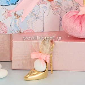 Μπομπονιέρα βάφτισης γοβάκι gold plated 24κ